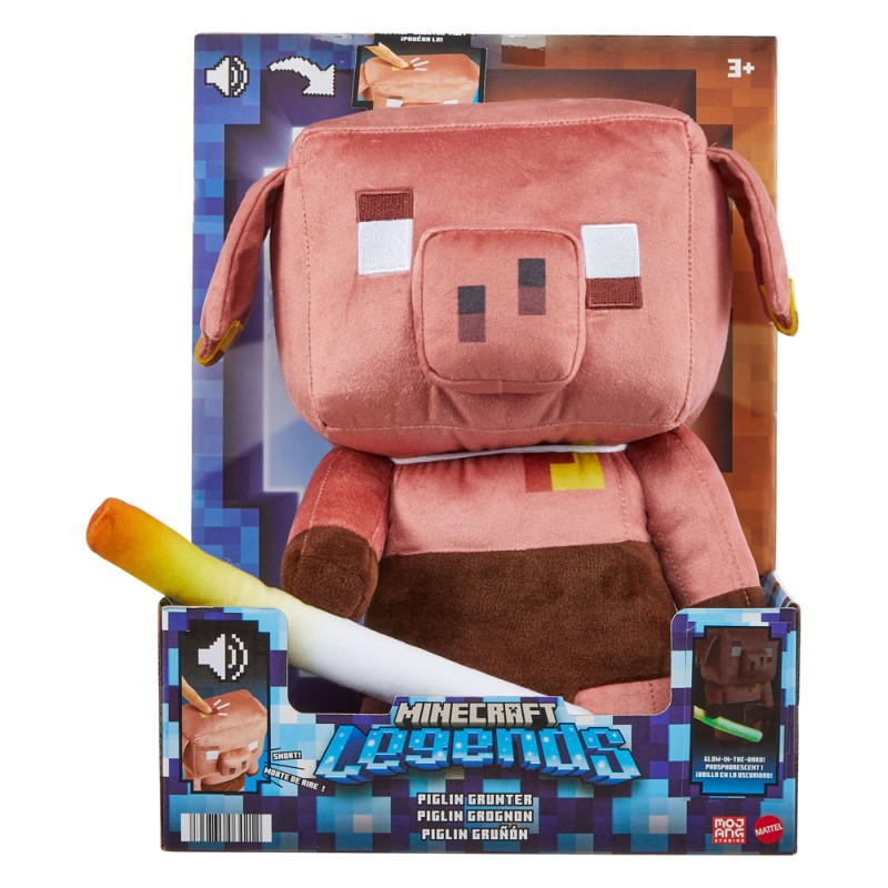 MINECRAFT LEGENDS ELECTRONIC PLUSH PIGLIN DA 29 CM