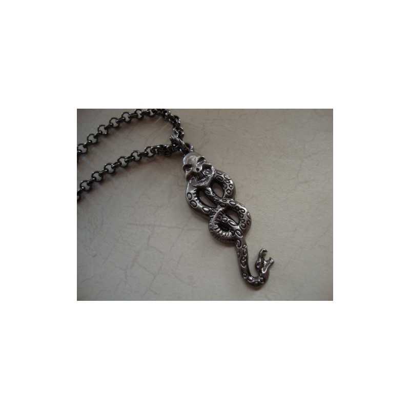 COLLANA MARCHIO NERO DI LORD VOLDEMORT MANGIAMORTE HARRY POTTER