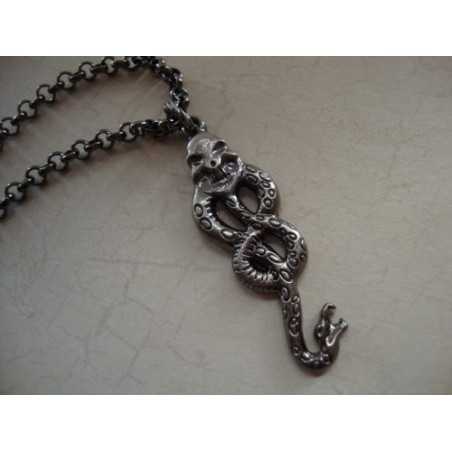 COLLANA MARCHIO NERO DI LORD VOLDEMORT MANGIAMORTE HARRY POTTER