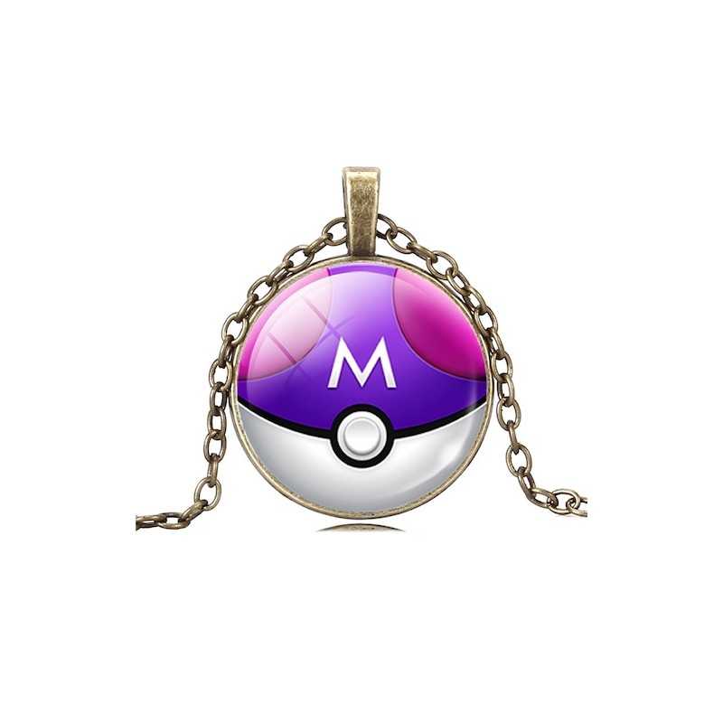 COLLANA MASTER BALL DI POKEMON PLACCATA BRONZO