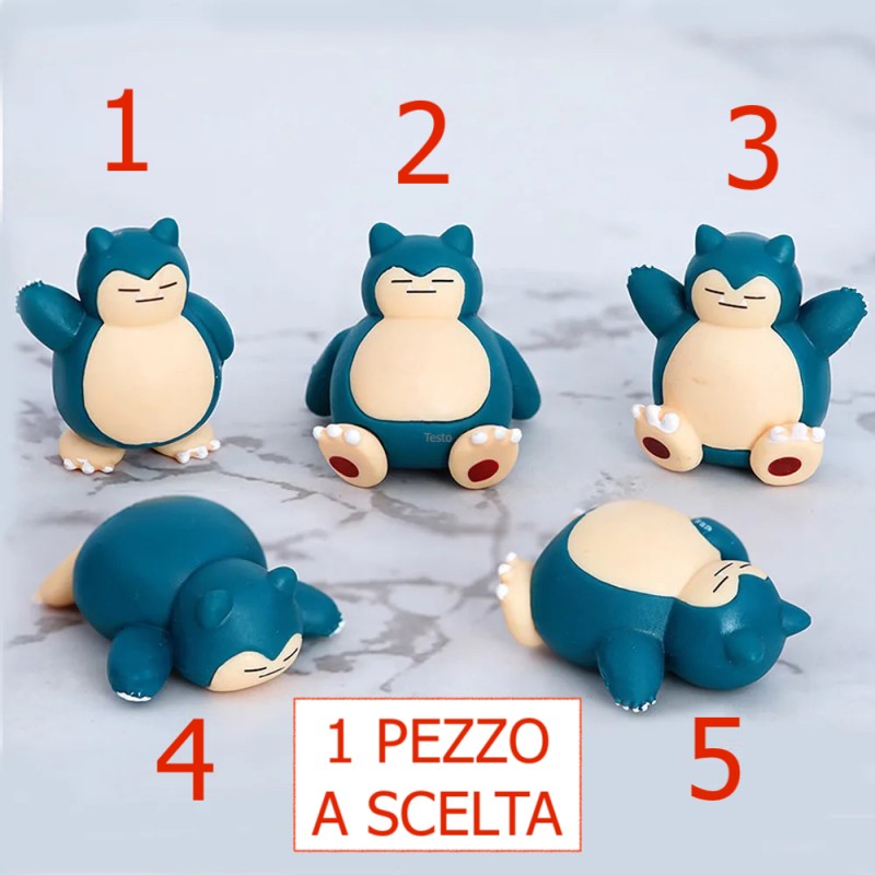 SNORLAX DEI POKEMON FIGURE DA 5 CM - N. 1 PEZZO A SCELTA