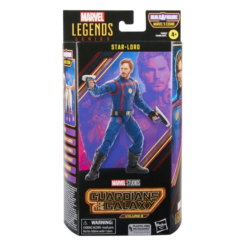 GUARDIANI DELLA GALASSIA VOL. 3 MARVEL LEGENDS ACTION FIGURE STAR-LORD FIGURE SNODABILE DA 15 CM