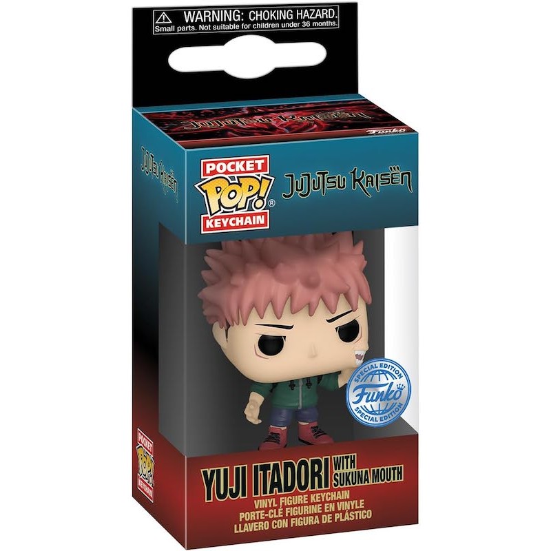 YUJI ITADORI WITH SUKUNA MOUTH DI JUJUTSU KAISEN FUNKO POCKET POP PORTACHIAVE