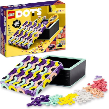 LEGO 41960 DOTS MY BIG BOX SET DI GIOCATTOLI FAI DA TE CON CONTENITORE CON COPERCHIO PORTAOGGETTI