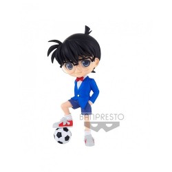 CONAN EDOGAWA DI DETECTIVE CONAN CON PALLONE DA CALCIO Q-POSKET BANPRESTO DA 14 CM