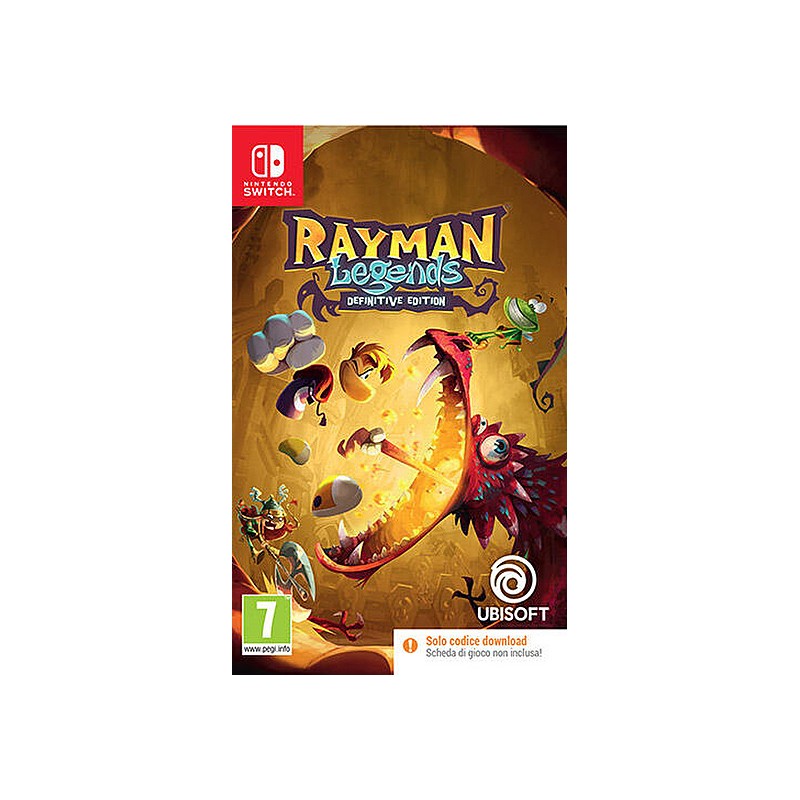 RAYMAN LEGENDS DIFINITIVE EDITION PER NINTENDO SWITCH NUOVO -SOLO CODICE DOWNLOAD