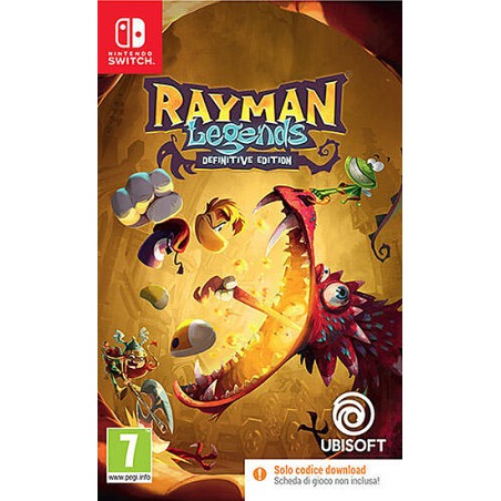 RAYMAN LEGENDS DIFINITIVE EDITION PER NINTENDO SWITCH NUOVO -SOLO CODICE DOWNLOAD