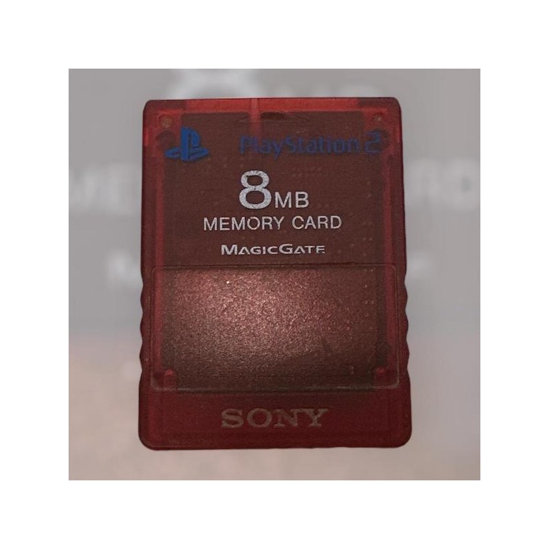 MEMORY CARD 8 MB ROSSA PER PS2 ORIGINALE SONY USATA