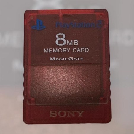 MEMORY CARD 8 MB ROSSA PER PS2 ORIGINALE SONY USATA