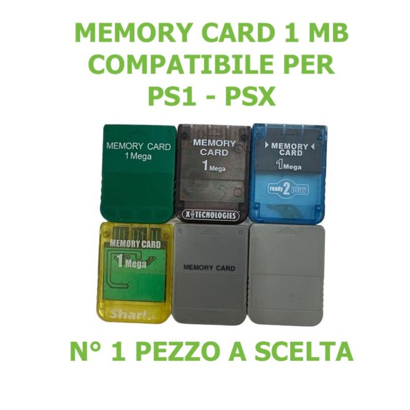 MEMORY CARD DA 1 MB PER PS1 - PSX COMPATIBILE USATA