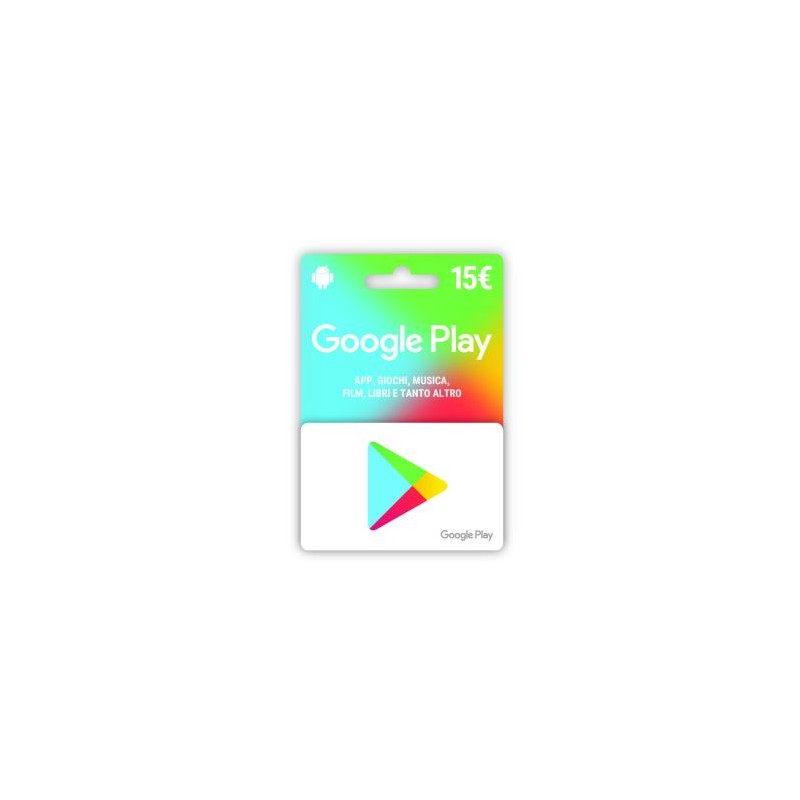 GOOGLE PLAY 15€ RICARICA - GIFT CARD