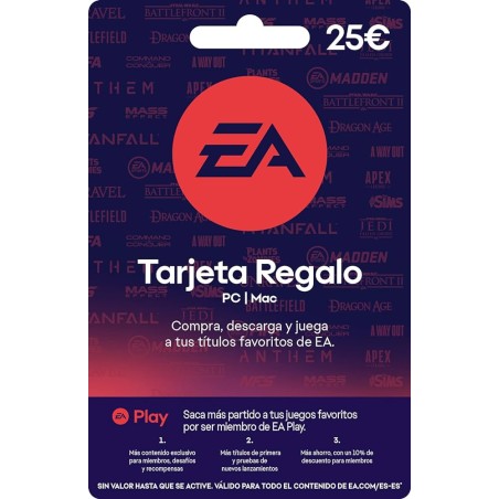 EA CARTA REGALO 25€ RICARICA-GIFT CARD