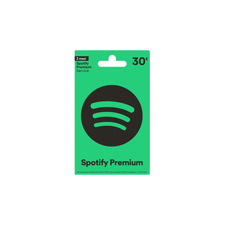 SPOTIFY PREMIUM 30€ RICARICA - GIFT CARD