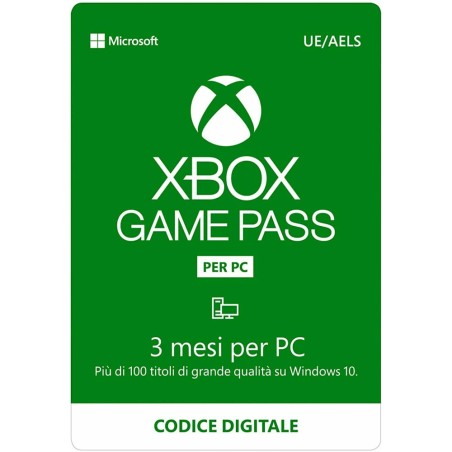 XBOX GAME PASS PER PC PER 3 MESI RICARICA