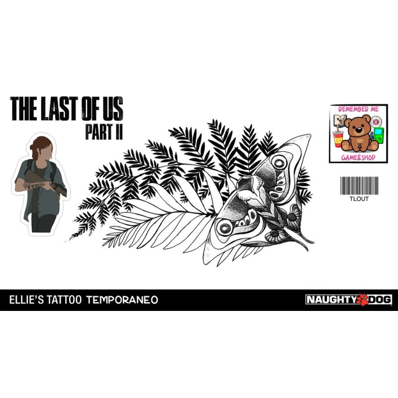 TATUAGGIO TEMPORANEO ELLIE DI THE LAST OF US 2 + BONUS