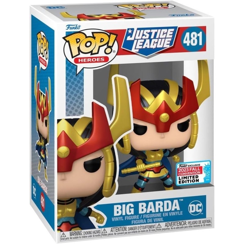 BIG BARDA JUSTICE LEAGUE 481 FUNKO POP EXCLUSIVE 2023 FALL CONVENTION LIMITED EDITION