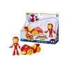 IRON MAN FIGURE + VEICOLO IRON RACER DI SPIDEY E I SUOI AMICI