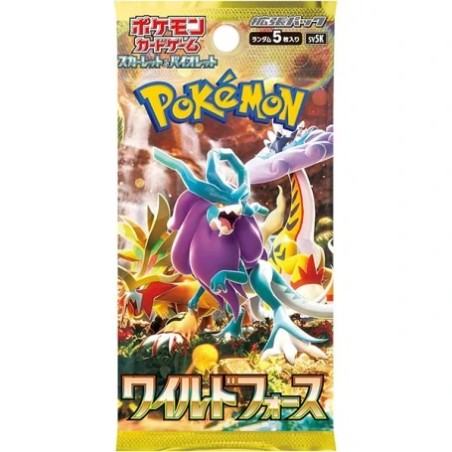 POKEMON TCG WILD FORCE BOOSTER - BUSTINA DA 5 CARTE JAP