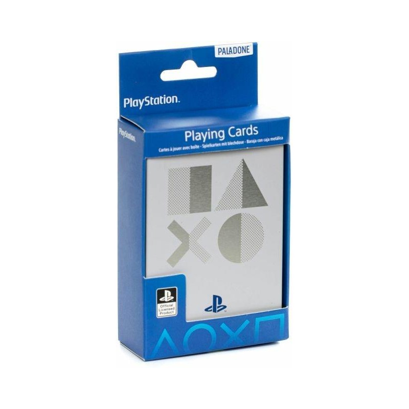 MAZZO DI CARTE DA GIOCO SONY PLAYSTATION IN TIN METALLICO DA COLLEZIONE