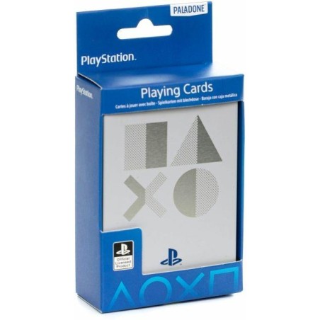 MAZZO DI CARTE DA GIOCO SONY PLAYSTATION IN TIN METALLICO DA COLLEZIONE