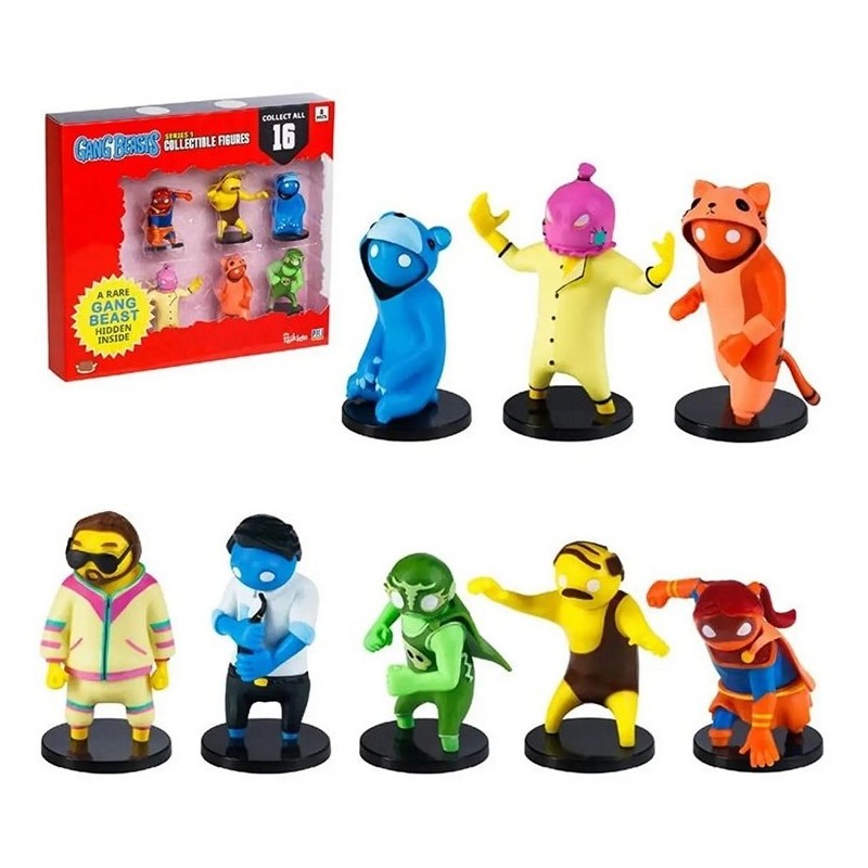 GANG BEASTS SET MINI FIGURE SERIES 1 DA 8 PERSONAGGI