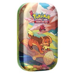 MINI TIN DA COLLEZIONE PALDEA SFAVILLANTE - CONTIENE N.2 BUSTINE DI CARTE POKEMON E ADESIVI