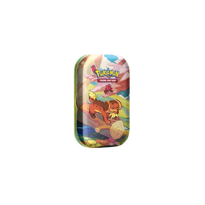 MINI TIN DA COLLEZIONE PALDEA SFAVILLANTE - CONTIENE N.2 BUSTINE DI CARTE POKEMON E ADESIVI