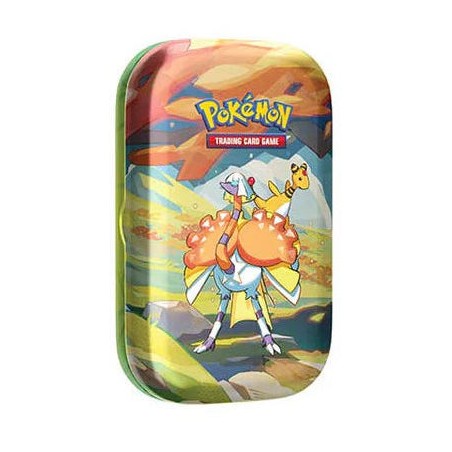 MINI TIN DA COLLEZIONE PALDEA SFAVILLANTE - CONTIENE 2 BUSTINE DI CARTE POKEMON E ADESIVI