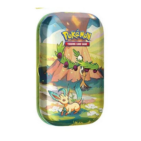 MINI TIN DA COLLEZIONE PALDEA SFAVILLANTE CONTIENE 2 BUSTINE DI CARTE POKEMON E ADESIVI