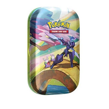 MINI TIN DA COLLEZIONE PALDEA SFAVILLANTE - CONTIENE N.2 BUSTINE DI CARTE POKEMON + ADESIVI