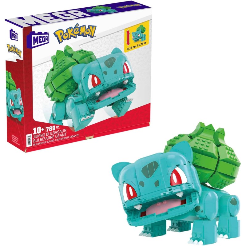 MEGA POKEMON BULBASAUR GIGANTE DA 789 PEZZI DA COSTRUIRE