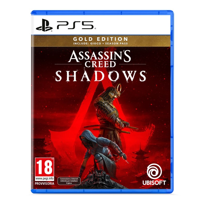 PREORDER ASSASSIN'S CREED SHADOWS GOLD EDITION PER PS5 NUOVO