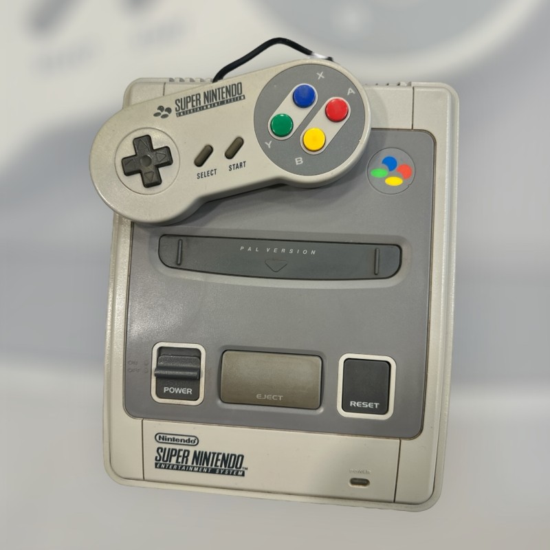 SUPER NINTENDO + CONTROLLER E CAVI ALIMENTAZIONE E VIDEO - CONSOLE USATA