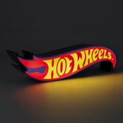 HOT WHEELS - LUCE NOTTURNA CON LOGO DELLE CORSE CON LICENZA UFFICIALE