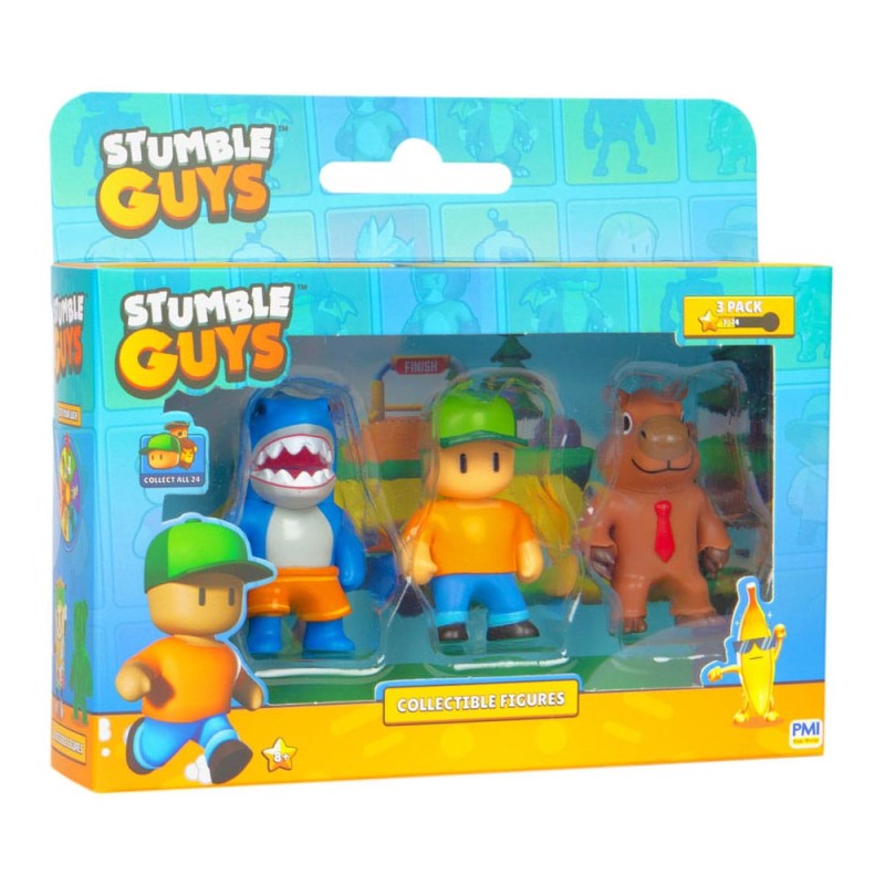 STUMBLE GUYS ACTION FIGURES - MEGALODON,MR.STUMBLE,CABYBARA DA 5 CM