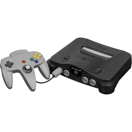 NINTENDO 64 + CONTROLLER NERO E CAVI INCLUSI - CONSOLE USATA