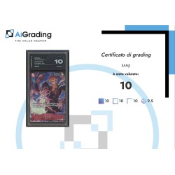 SANJI DI ONE PIECE CARTA GRADATA 10 IN CASE RIGIDO AI GRADING + CERTIFICATO DIGITALE