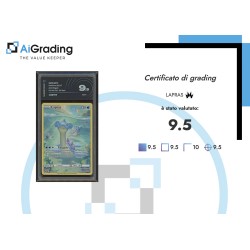 LAPRAS DI POKEMON CARTA GRADATA 9.5 ITA IN CASE RIGIDO AI GRADING + CERTIFICATO DIGITALE