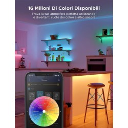 GOVEE STRISCIA LED 20 METRI - STRISCIA LED RGB BLUETOOTH CON CONTROLLO APP E 64 SCENE E SYNC MUSICALE