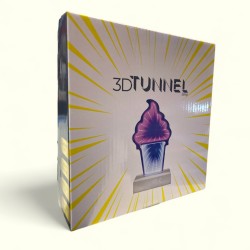 LAMPADA A LED CONO GELATO TUNNEL 3D - ALIMENTAZIONE TRAMITE CAVO INCLUSO O N. 3 BATTERIE AAA NON INCLUSE