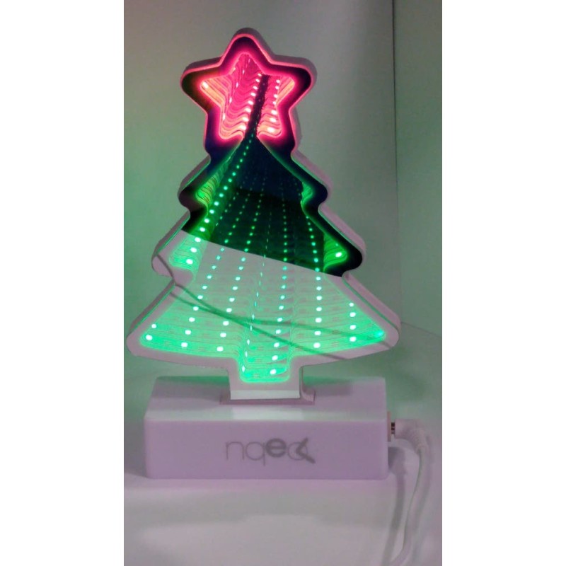 LAMPADA A LED ALBERO DI NATALE TUNNEL 3D - ALIMENTAZIONE TRAMITE CAVO INCLUSO O N. 3 BATTERIE AAA NON INCLUSE