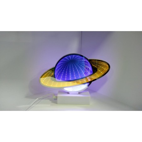 LAMPADA A LED PIANETA TUNNEL 3D - ALIMENTAZIONE TRAMITE CAVO INCLUSO O N. 3 BATTERIE AAA NON INCLUSE