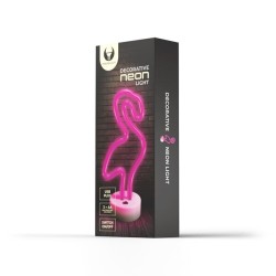 LAMPADA NEON A LED FLAMINGO - ALIMENTAZIONE TRAMITE CAVO INCLUSO O N. 3 BATTERIE AA NON INCLUSE