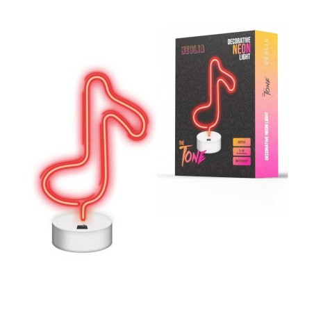 LAMPADA NEON A LED NOTA MUSICALE - ALIMENTAZIONE TRAMITE CAVO INCLUSO O N. 3 BATTERIE AA NON INCLUSE