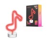 LAMPADA NEON A LED NOTA MUSICALE - ALIMENTAZIONE TRAMITE CAVO INCLUSO O N. 3 BATTERIE AA NON INCLUSE