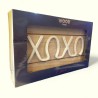 LAMPADA A LED XOXO IN FRAME DI LEGNO - ALIMENTAZIONE TRAMITE CAVO INCLUSO O N. 3 BATTERIE AA NON INCLUSE