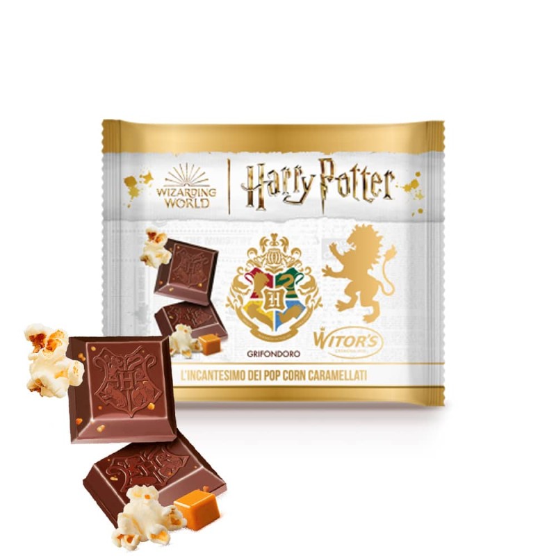 TAVOLETTA CIOCCOLATO HARRY POTTER CON POPCORN CARAMELLATI GR 50