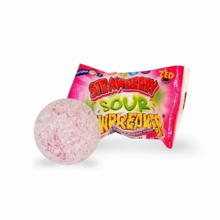 JAWBREAKER SPACCAMASCELLA JUMBO - CARAMELLA E CHEWIN GUM FRAGOLA