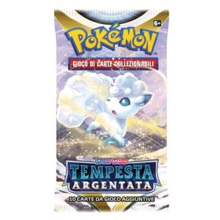 BUSTINA DA 10 CARTE DI TEMPESTA ARGENTATA POKEMON