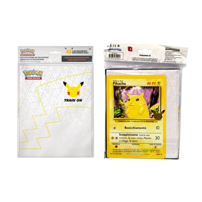 GRAN FESTA ALBUM FINO A 30 CARTE JUMBO GIGANTI + CARTA OVERSIZE JUMBO DI PIKACHU